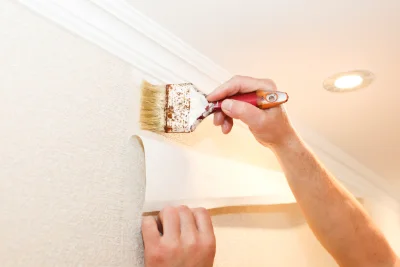 Pose de papier peint aux Bordes — revêtements muraux et toiles de verre